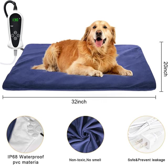 Detalle 2 de RIOGOO Tappetino riscaldante 81x50cm per animali 🐾