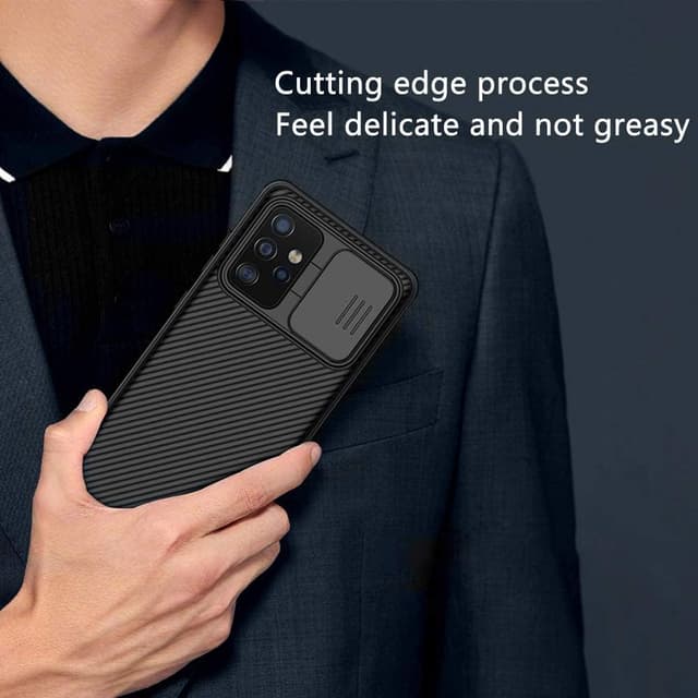 Detalle de XTCASE Coque pour Samsung Galaxy A52 / A52s avec cache objectif coulissant – protection caméra, noir