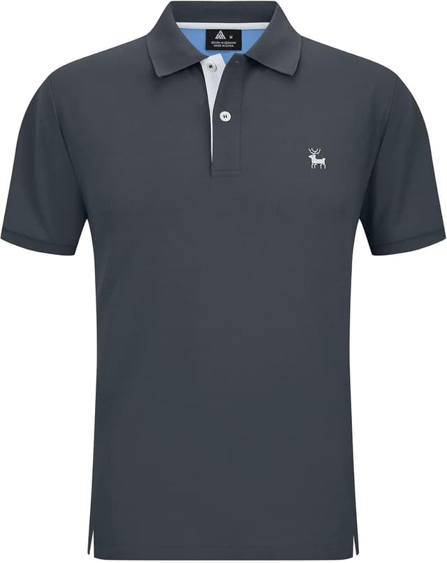 Detalle de SwissWell Polo da uomo manica corta da golf Estive: leggera, traspirante e ad asciugatura rapida