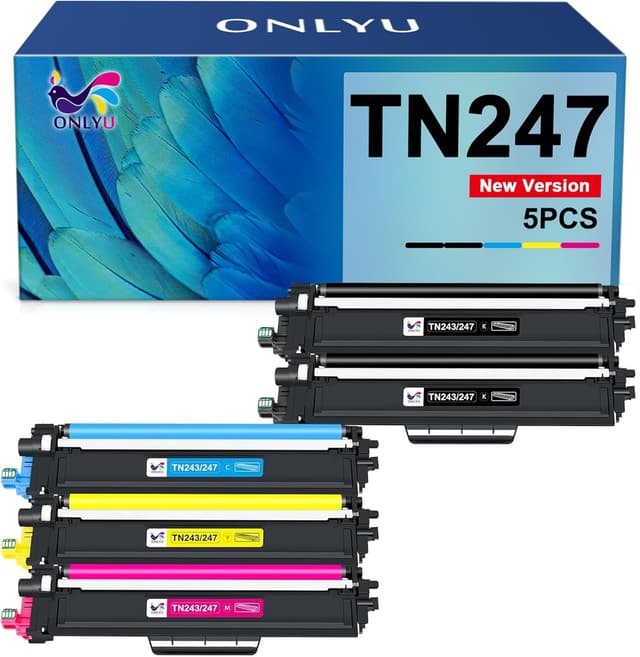 Detalle de ONLYU TN-243CMYK Toner für Brother, 5er-Pack