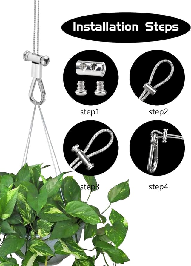 Detalle de Stainless steel cable kit 50m for hanging