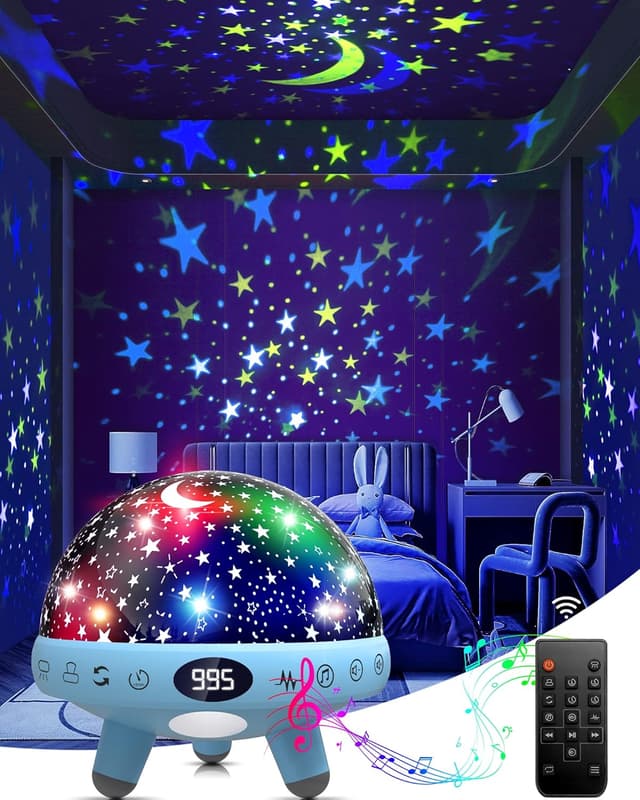 Detalle de YACHANCE Baby Night Light Star Projector & White Noise Machine with Remote, 29 Sounds