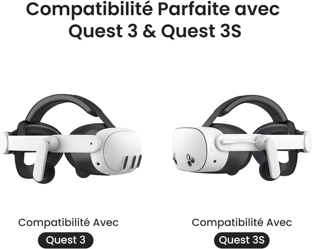 Detalle 2 de KIWI design K4 Duo : sangle audio avec batterie pour Meta Quest 3/3S