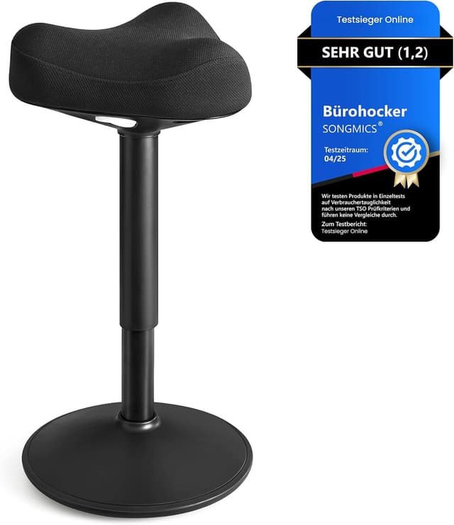 Imagen de SONGMICS OSC008B01 Stehhocker, höhenverstellbar 58–83 cm en OfertitasTOP