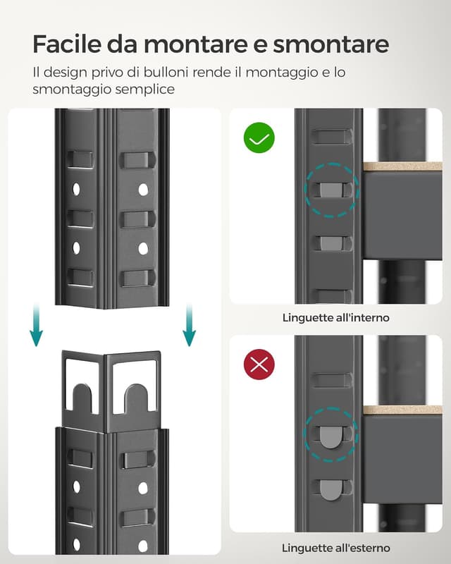 Thumbnail 6 de SONGMICS scaffalatura in acciaio 5 ripiani