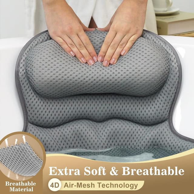 Thumbnail 4 de Bath Pillow Luxury Bathtub Pillow 17x18.5in
