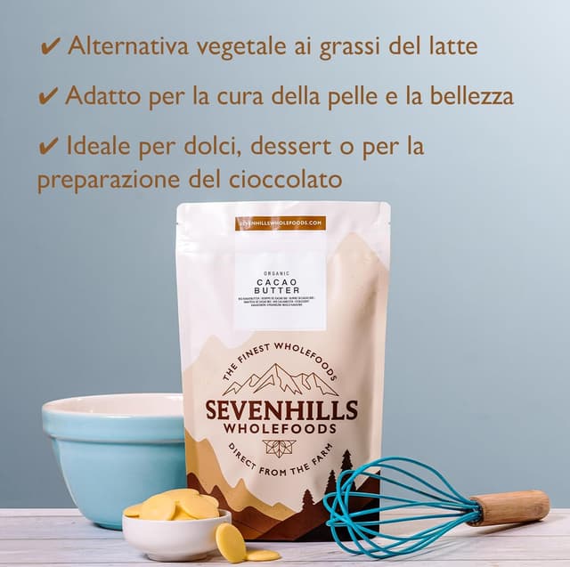Thumbnail 2 de Sevenhills Wholefoods Burro di Cacao Bio 200g 🧈