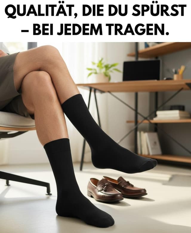 Thumbnail 6 de 10 Paar Socken Herren Damen Business Baumwolle