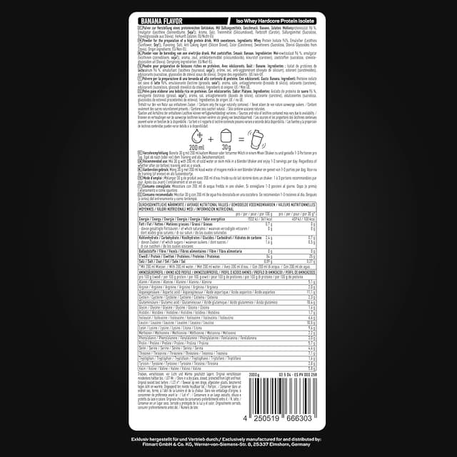Thumbnail 3 de ESN IsoWhey Hardcore 1 kg Plátano — 26 g proteína por porción 💊