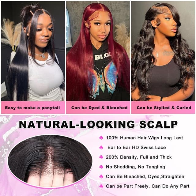 Detalle 1 de SOPSFR SOPSFR straight lace wig 28 inch