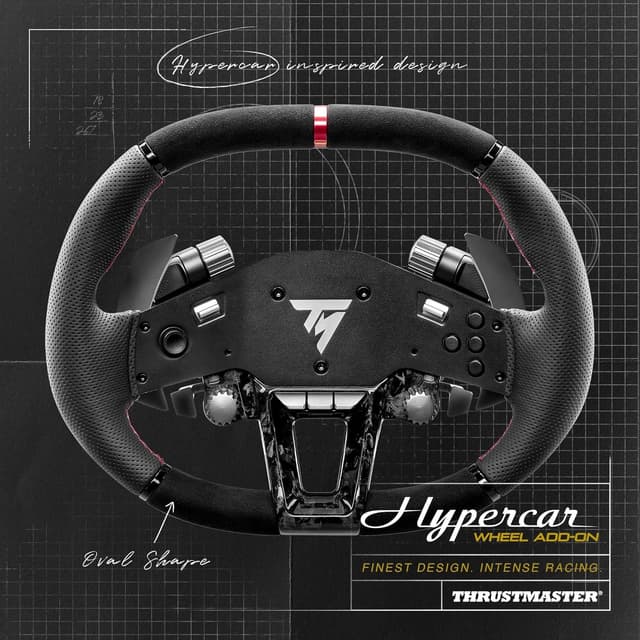 Thumbnail 4 de Thrustmaster Hypercar Wheel Add-On – Premium Rennlenkrad aus Carbon & Alcantara (Quick Release) für PC, PS5, PS4 & Xbox