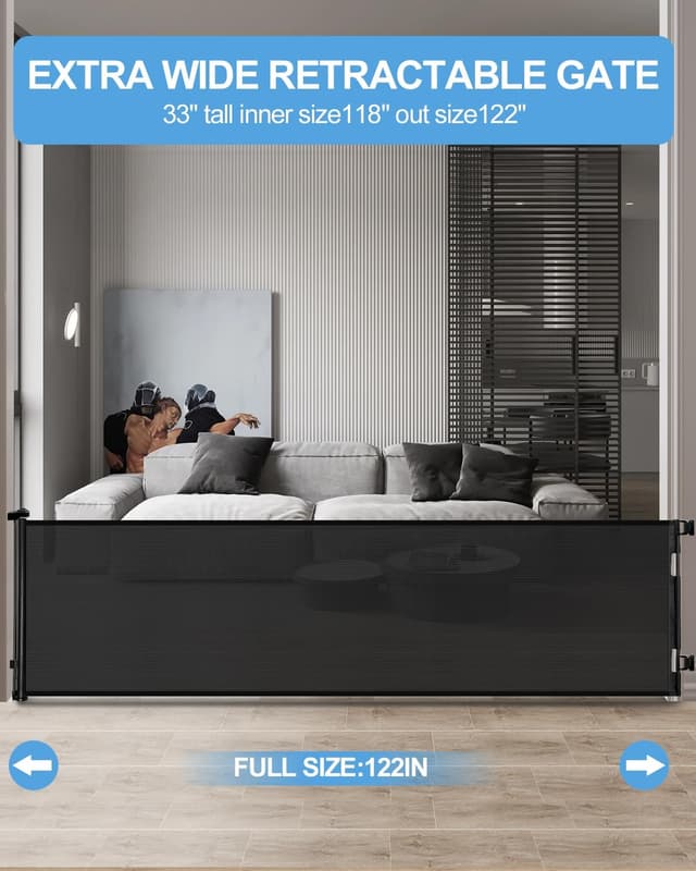 Thumbnail 2 de Lexixi ibao Retractable Mesh Baby Gate