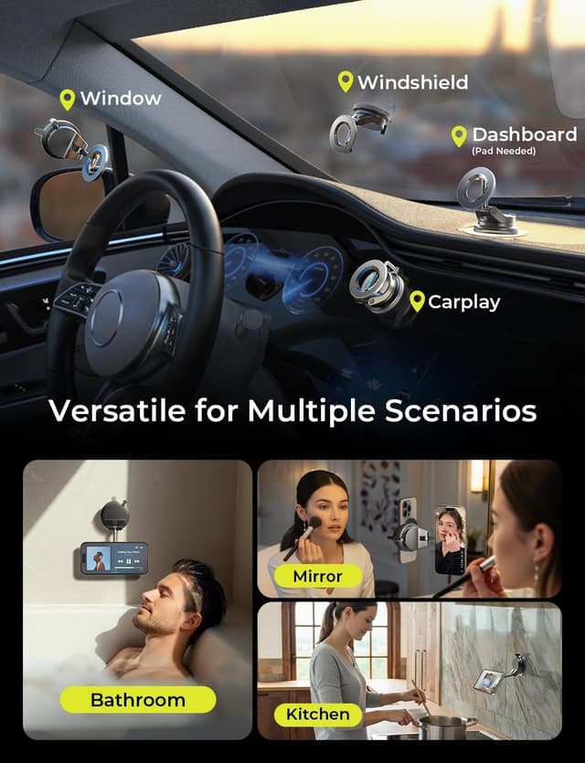 Detalle 2 de LISEN Magsafe Car Mount magnetic phone holder