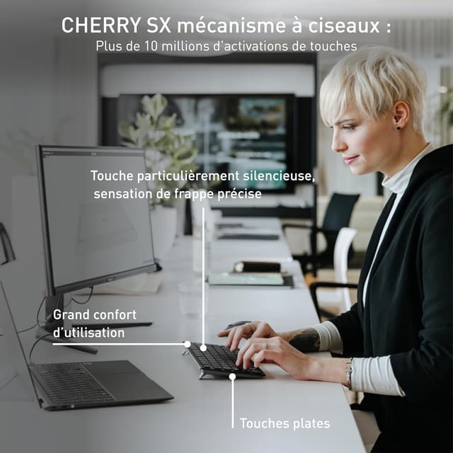 Detalle 2 de Cherry KW 9200 Mini clavier Bluetooth