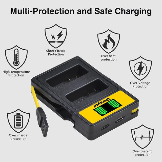 Detalle de Uwayor EN-EL14A 2 Pack battery