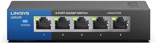 Detalle de Linksys LGS105-EU Switch Gigabit 5 puertos 🌐 Plug and Play