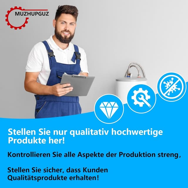 Detalle 2 de MUZHUPGUZ 12er Schlauchschellen Set aus 304-Edelstahl, einstellbar 16–27 mm