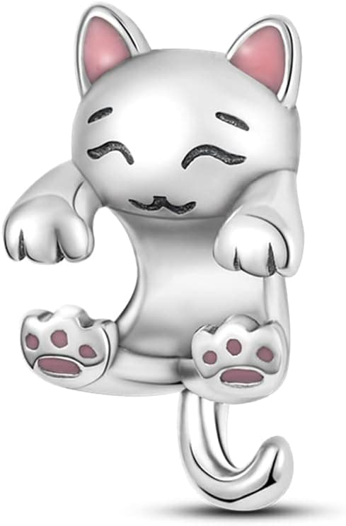 Detalle de KUNSIR Charm Anhänger aus 925 Sterling Silber mit Zirkonia – für Armband Charms & Beads (passend für europäische Armbänder)