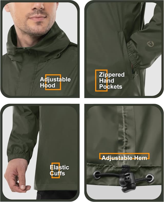 Detalle 1 de Outdoor Ventures Rain Jacket Waterproof