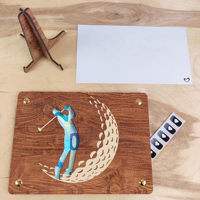 Detalle 2 de Geldgeschenk XL 20×15 cm aus Holz