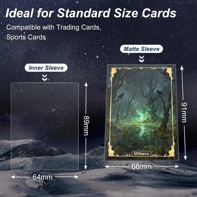 Thumbnail 1 de Mlikero 600 Pcs Card Sleeves 64 x 89 mm 🎲