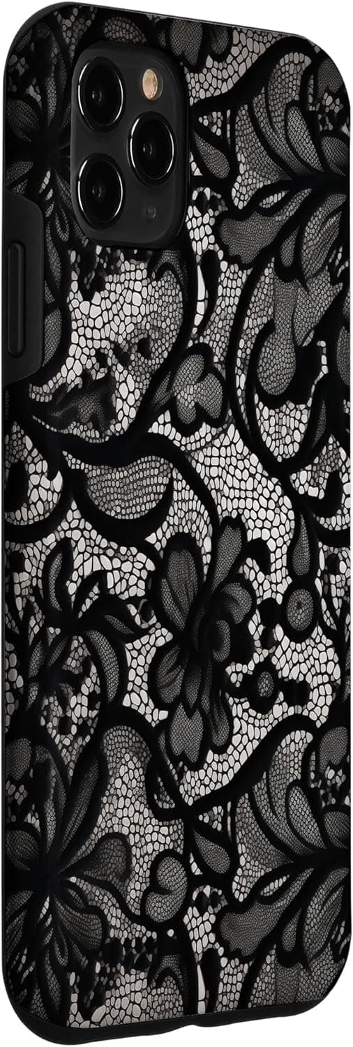 Detalle de Motif Vintage iPhone 11 Pro Max, dentelle noire