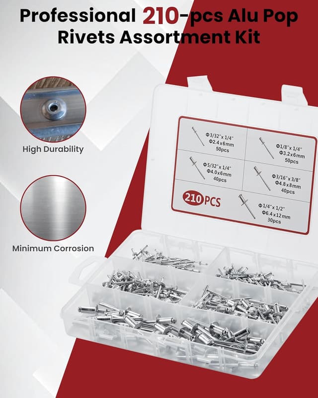 Detalle 2 de JoblikeBrez Profi Nietenzange Set mit 210