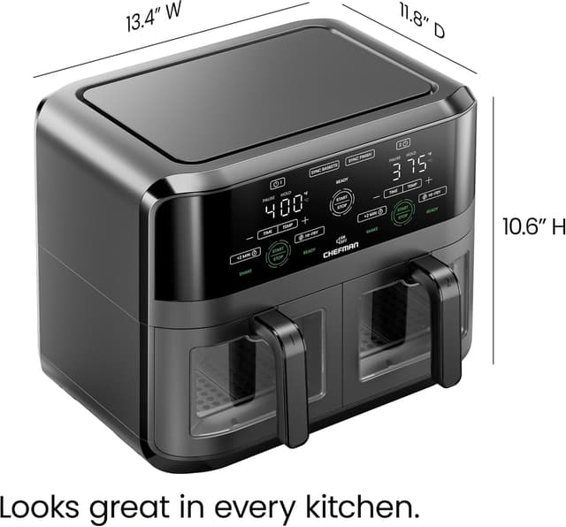 Thumbnail 6 de Chefman 6-Quart Dual Basket Air Fryer
