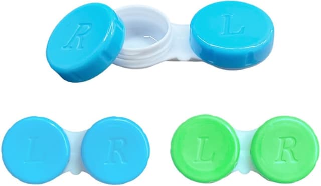 Thumbnail 6 de HZXINYI Kontaktlinsenbehälter-Set (8 Stück) mit auslaufsicherem Schraubdeckel – grün, blau, rosa, lila