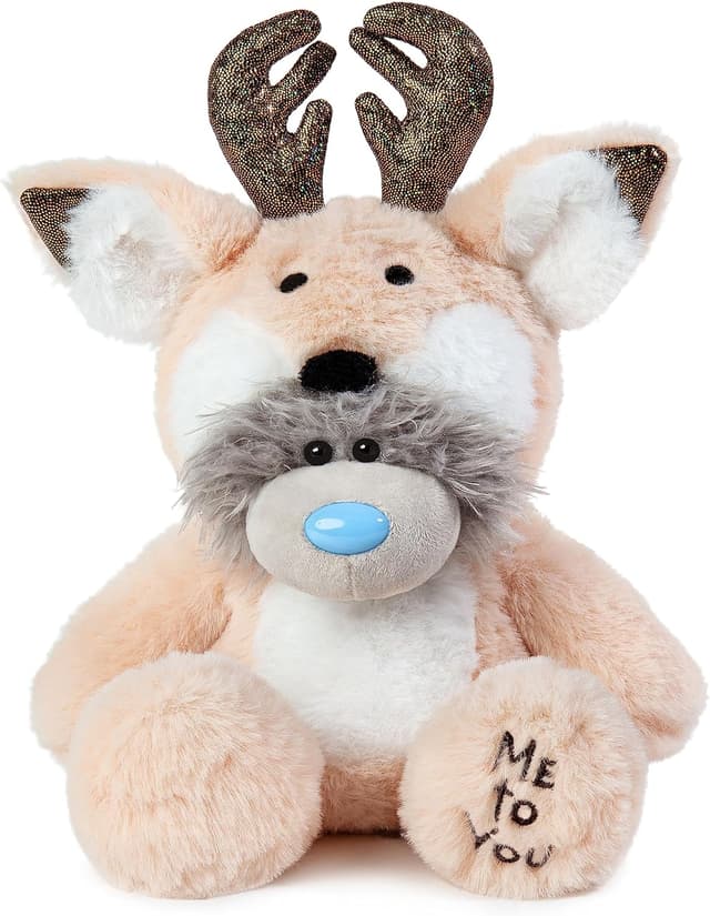 Detalle de Me to You Tatty Teddy reindeer costume bear in gift box (blue/grey/red/white)