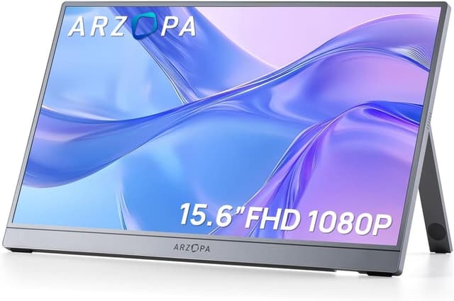 Detalle de ARZOPA A1 monitor portatile 15,6" FHD IPS grigio con USB-C (secondo schermo ultrasottile)