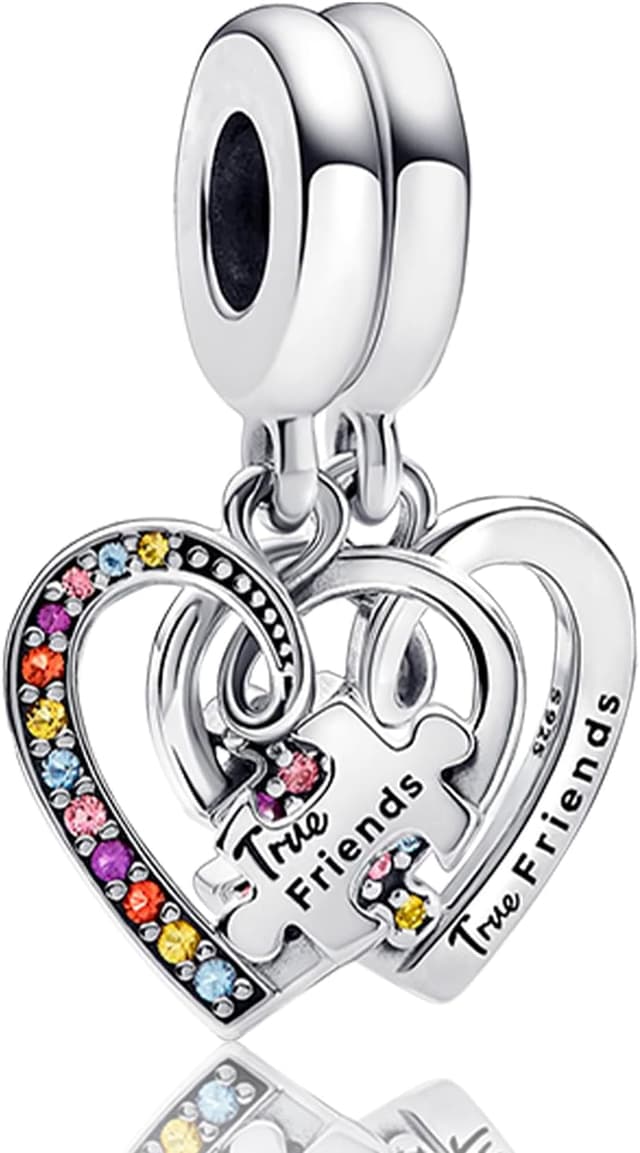 Detalle 2 de Rimgoris breloque en argent sterling 925 en forme de cœur/clé et serrure « I LOVE YOU »