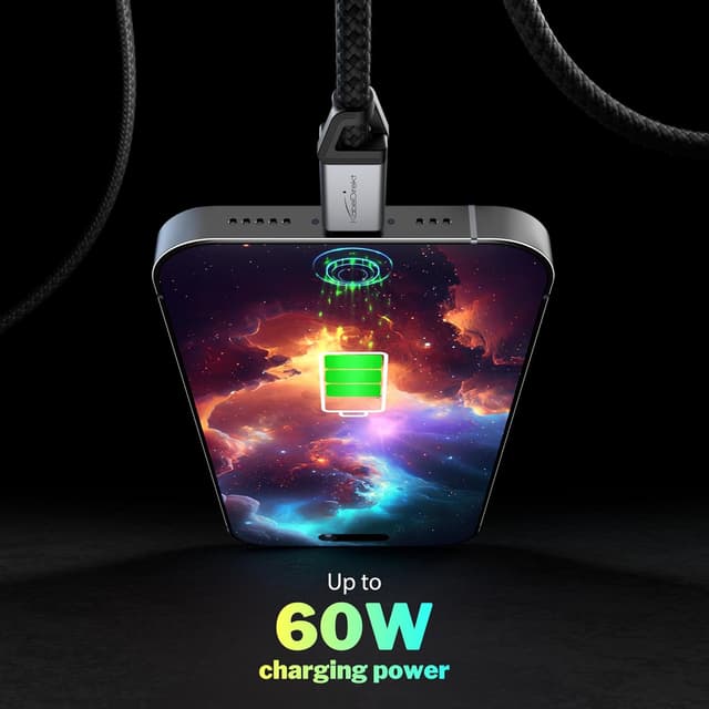 Thumbnail 4 de KabelDirekt USB C Kabel Schnellladen 60 W 0,6 m