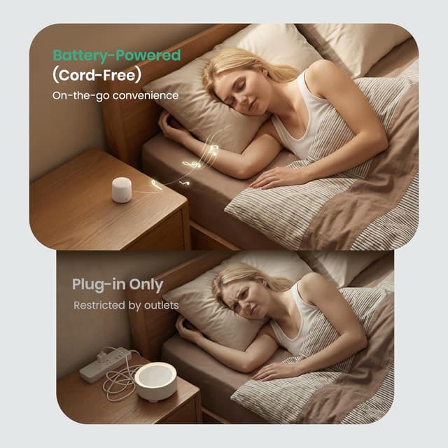 Detalle 2 de Restnature Portable White Noise Machine for Baby & Adults (16 sounds, USB rechargeable, timers)