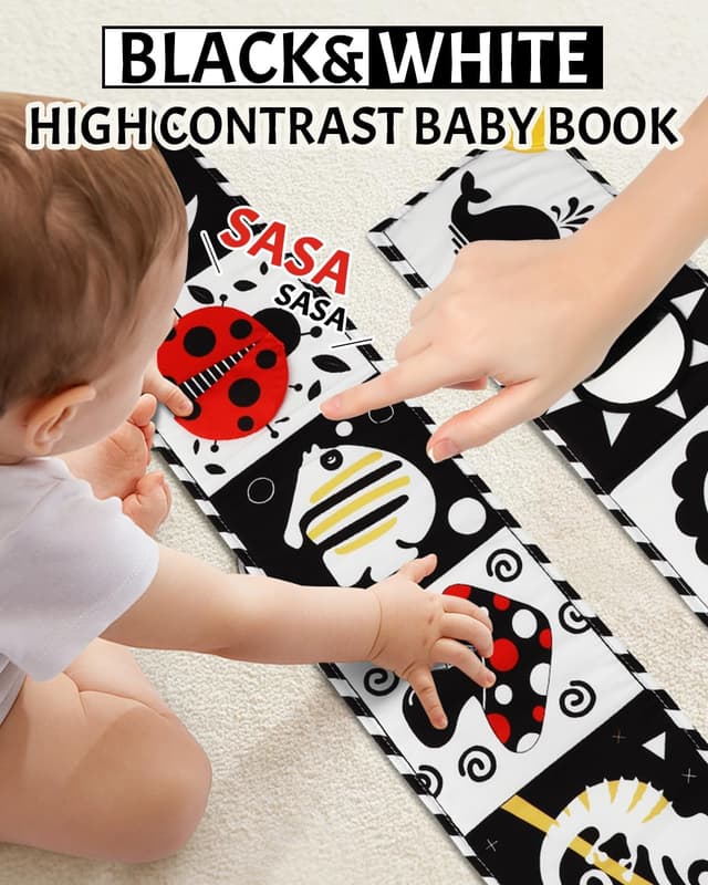 Detalle 1 de High Contrast Baby Book 0-6 Months 👶