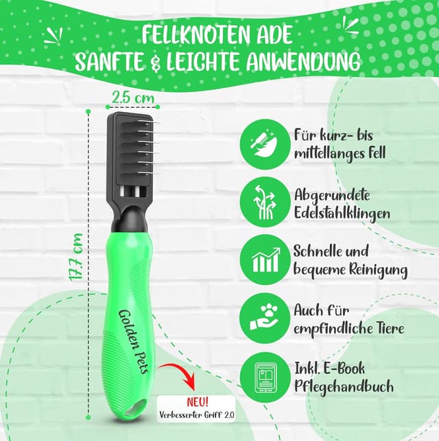 Thumbnail 3 de Profi Entfilzungsmesser für Hunde und Katzen 🐾