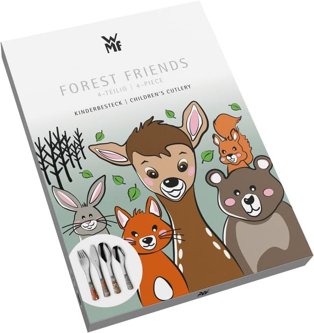 Detalle 2 de WMF Animales del Bosque cubertería infantil 4 piezas