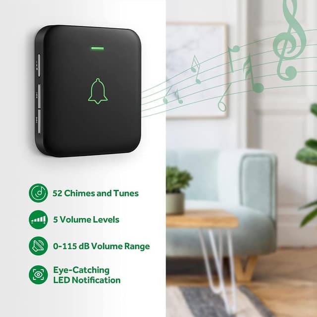 Detalle de AVANTEK CB-12 wireless doorbell 1000ft range