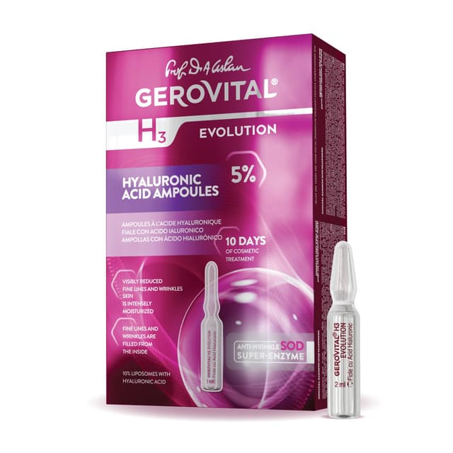 Detalle de GEROVITAL H3 Evolution Ampullen mit 5% Hyaluronsäure – Anti-Aging Serum (10 x 2 ml)