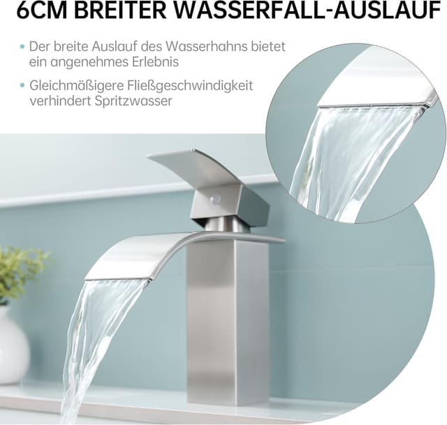 Detalle 2 de Fransiton Wasserhahn Bad Wasserfall 60 mm