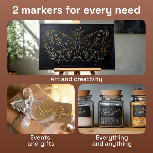 Thumbnail 5 de Artistro 2 goldene Acrylfarbstifte 0,7 mm 🎨