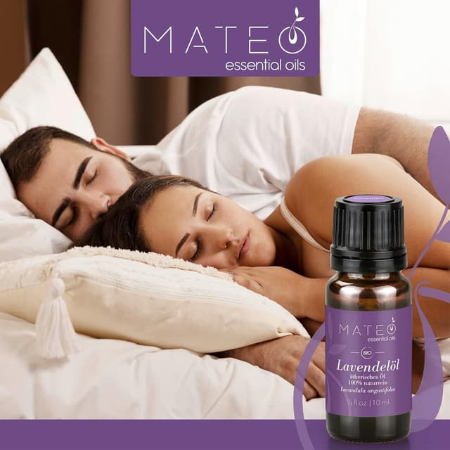 Detalle de MateoEssentialOils Lavendelöl 100% rein & natürlich (Lavandula angustifolia) – Bio – 10 ml