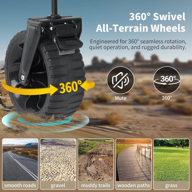 Thumbnail 2 de Naturehike Carrello da giardino pieghevole 50L, portata 120 kg