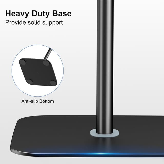 Detalle 2 de IMtKotW Tablet Bodenständer – universelle Tablet-Halterung mit Heavy-Duty-Basis, höhenverstellbar (4,7–12,9 Zoll) und 360° drehbar