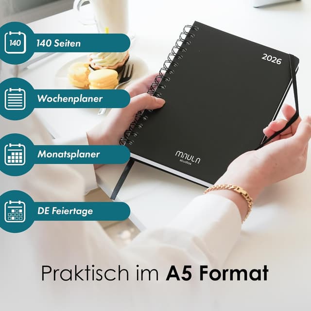 Detalle de Terminplaner 2026 A5 Wochenplaner đź“’