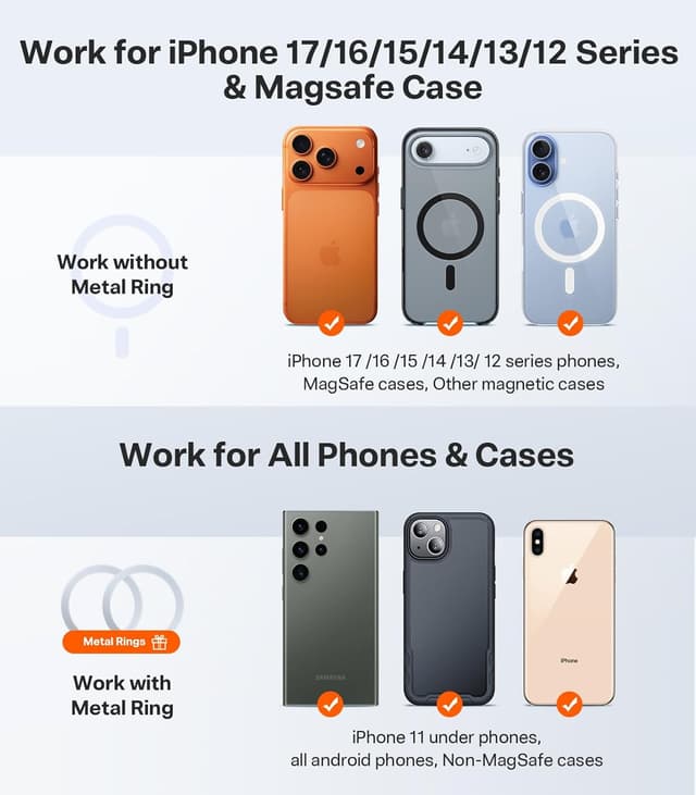 Thumbnail 5 de TORRAS 2026 MagSafe Car Mount 98+ lbs suction