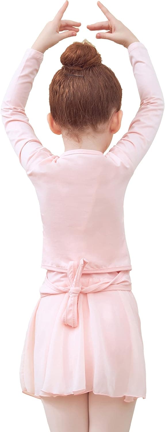 Detalle de Tancefair maglioncino da balletto crossover in cotone con cravatta incrociata per bambine e donne