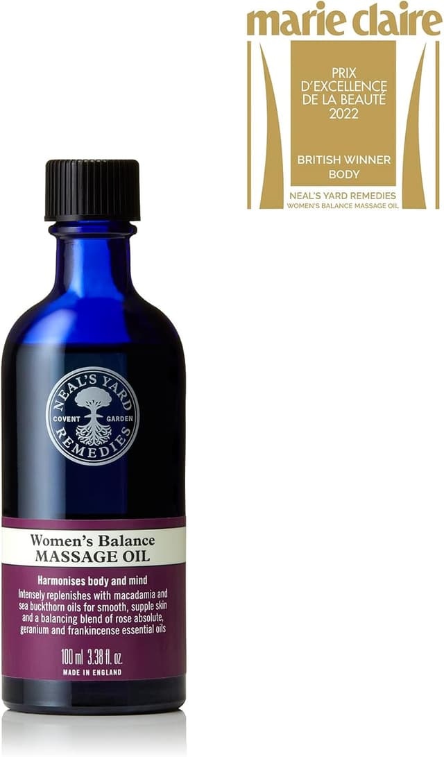 Detalle de Neal's Yard Remedies Women’s Balance Massage Oil (Rose Oil Blend) 100ml