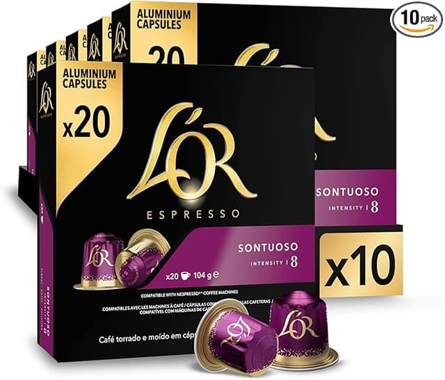 Imagen de L'OR Espresso Cápsulas Sontuoso ☕ Intensidad 8 - 200 cápsulas en OfertitasTOP