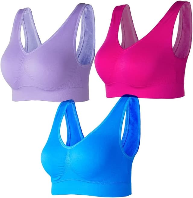 Detalle de Lemef 3-Pack wirefree sports bra